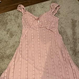 No Boundaries Pink Lace dress